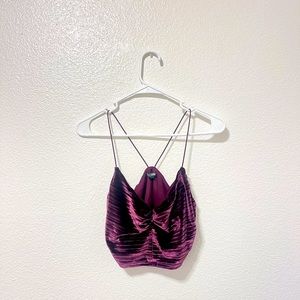 Purple Velvet Crop💜⚠️BRAND NEW⚠️